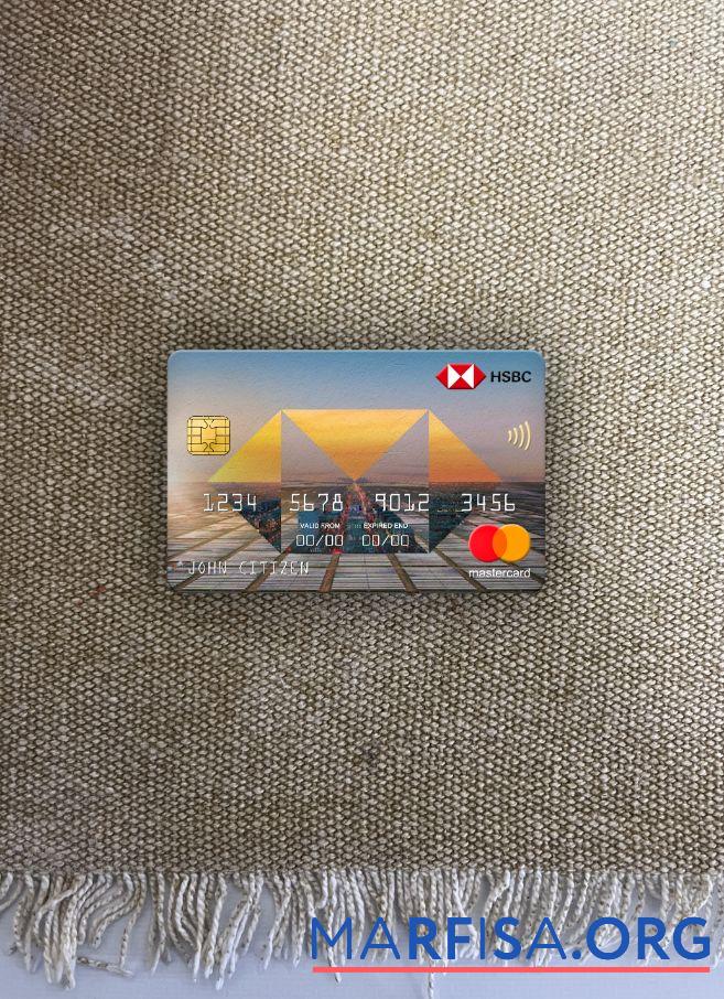 Printable Poland HSBC bank mastercard photolook front real example